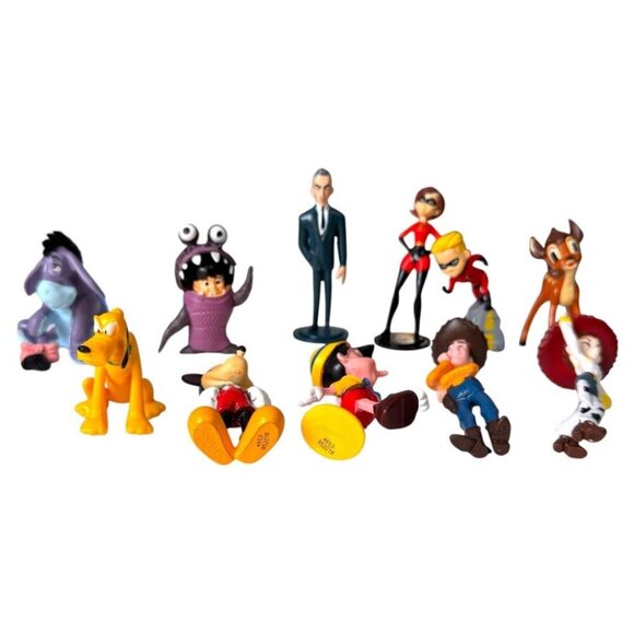 Disney Figurine Toys Mix Characters LOT‎ Of 11 Pieces- cake toppers - Picture 3 of 4